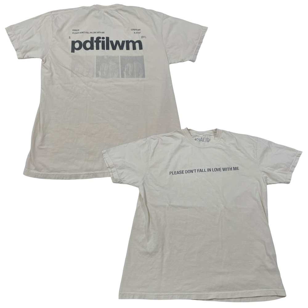 2024 Khalid PDFILWM Album Merch Tee Size XL Cream Color (Retail $35)